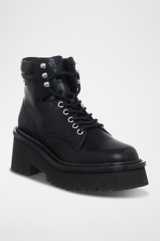 Bottines en cuir - Noir
