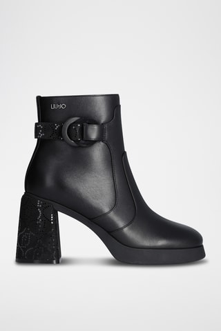 Bottines en cuir - Noir