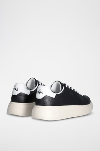 Sneakers plateformes en cuir - Noir