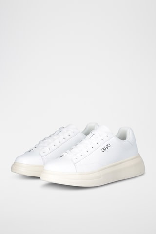 Baskets plateformes en cuir - Blanc