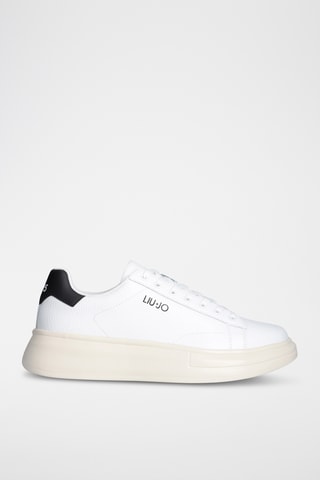 Sneakers plateformes en cuir - Blanc