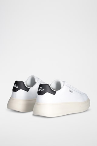 Sneakers plateformes en cuir - Blanc