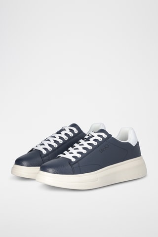 Sneakers en cuir - Bleu marine