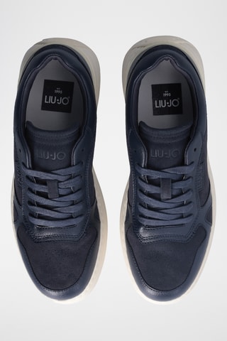 Baskets en cuir - Bleu marine