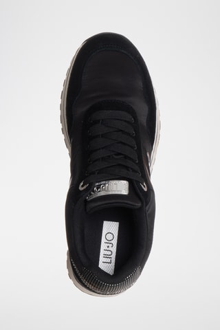 Sneakers compensées en cuir - Noir