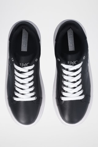 Baskets plateformes en cuir Kylie - Noir