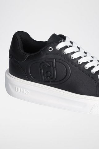 Baskets plateformes en cuir Kylie - Noir