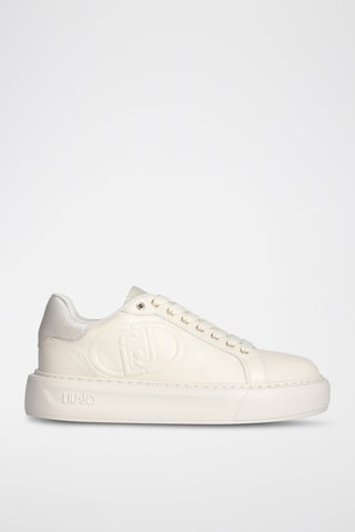 Baskets plateformes en cuir Kylie - Ivoire