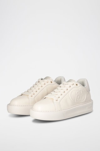 Baskets plateformes en cuir Kylie - Ivoire