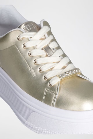 Baskets plateformes en cuir Selma - Doré