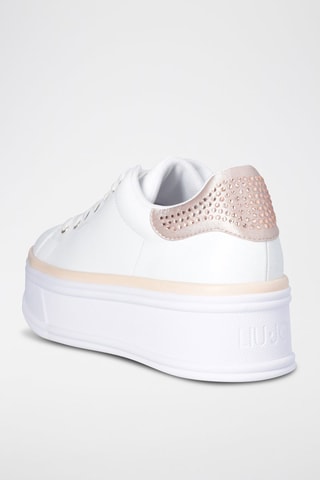 Baskets plateformes en cuir Selma - Blanc