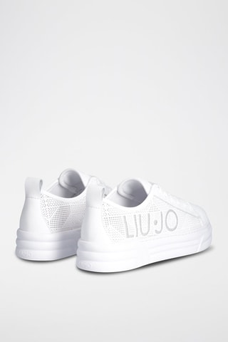 Baskets à plateformes en cuir Cleo - Blanc