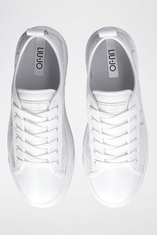 Baskets à plateformes en cuir Cleo - Blanc