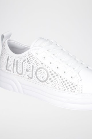 Baskets à plateformes en cuir Cleo - Blanc