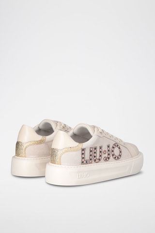 Sneakers plateformes en cuir Kylie - Blanc