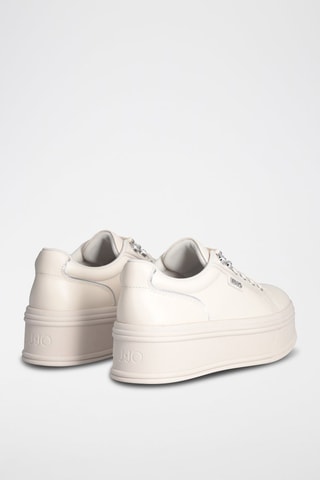Sneakers plateformes en cuir Selma - Blanc