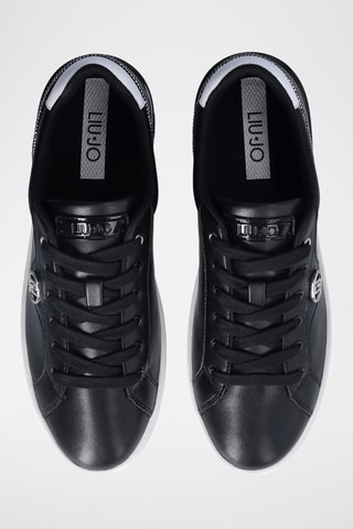 Sneakers en cuir Silvia - Noir