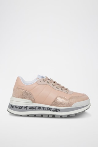 Sneakers en cuir de taureau Amazing - Nude