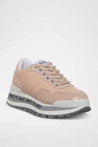 Sneakers en cuir de taureau Amazing - Nude