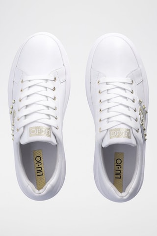 Sneakers plateformes en cuir - Blanc