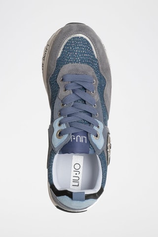 Sneakers plateformes  en nubuck - Bleu