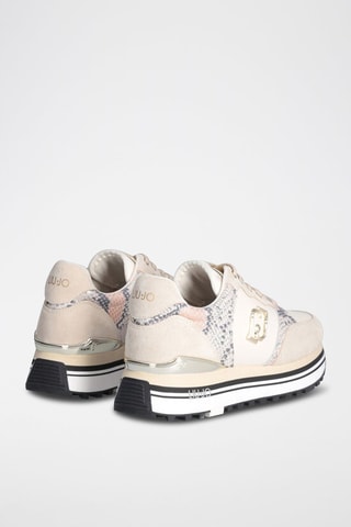 Sneakers plateformes en nubuck -  Sable