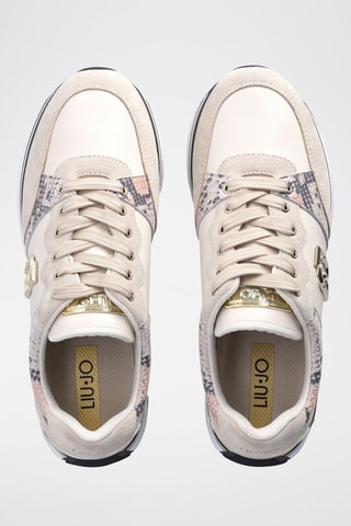 Sneakers plateformes en nubuck -  Sable