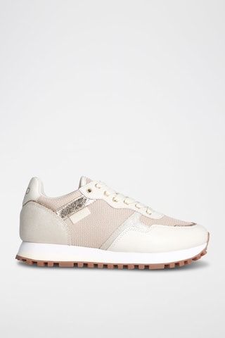 Sneakers en cuir de taureau Wonder - Ecru