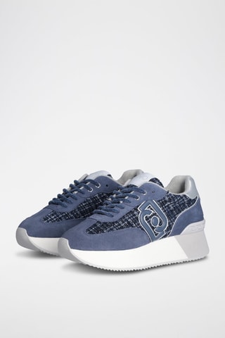 Sneakers plateformes en cuir Dreamy - Bleu