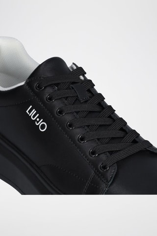 Baskets plateformes en cuir Big - Noir