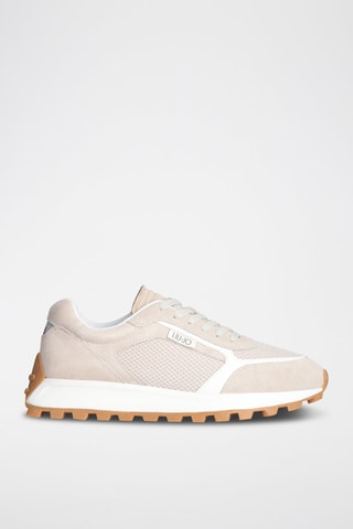 Baskets en cuir Running - Beige