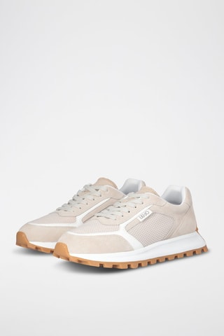 Baskets en cuir Running - Beige