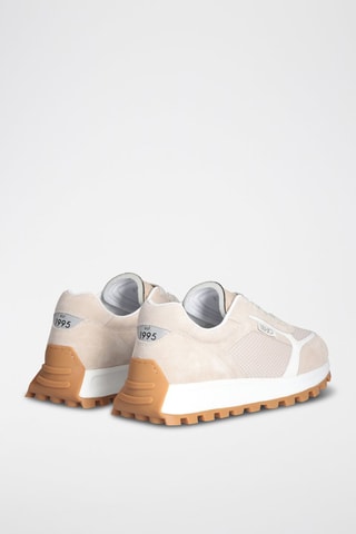 Baskets en cuir Running - Beige