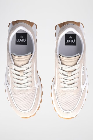 Baskets en cuir Running - Beige