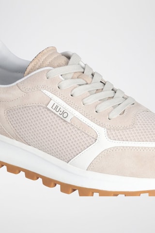 Baskets en cuir Running - Beige