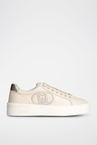Baskets en cuir de taureau Silvia - Ecru
