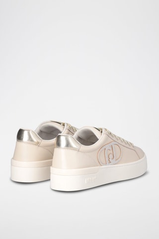 Baskets en cuir de taureau Silvia - Ecru