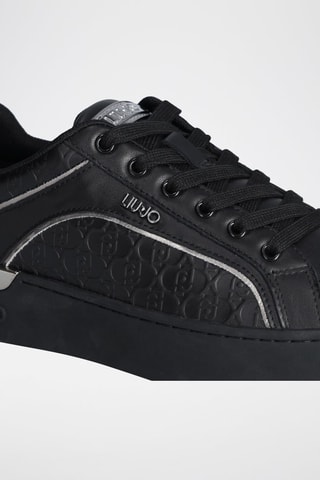 Baskets en cuir de taureau Sllvia- Noir