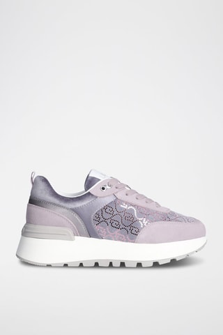 Baskets plateformes en cuir Amazing - Lilas