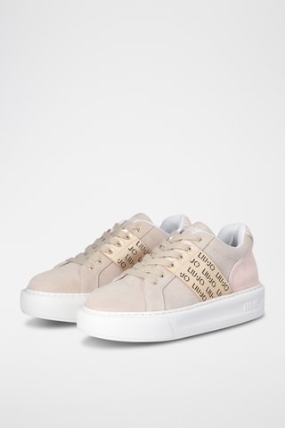 Baskets en cuir Kylie - Beige et doré