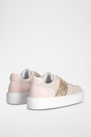 Baskets en cuir Kylie - Beige et doré