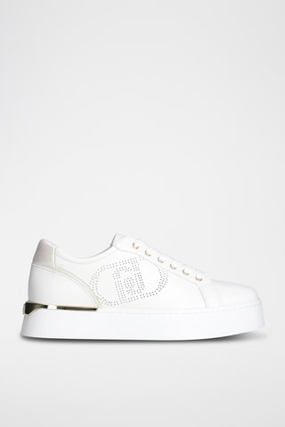 Baskets plateformes en cuir Pretty - Blanc