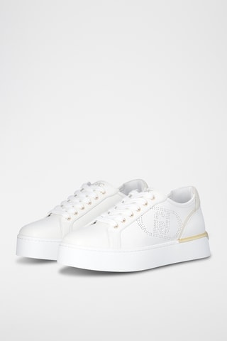 Baskets plateformes en cuir Pretty - Blanc