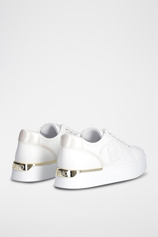 Baskets plateformes en cuir Pretty - Blanc