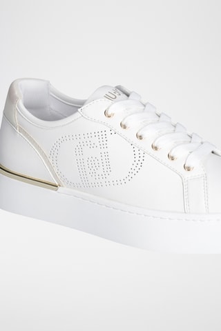 Baskets plateformes en cuir Pretty - Blanc