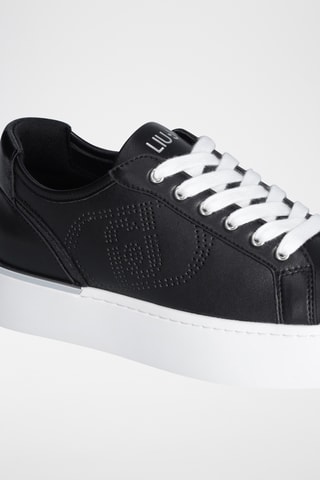 Baskets plateformes en cuir Pretty - Noir