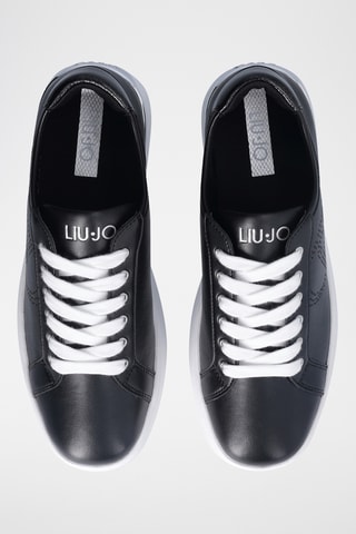 Baskets plateformes en cuir Pretty - Noir