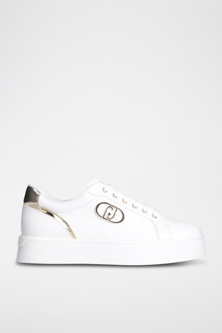 Sneakers plateformes en cuir Pretty - Blanc