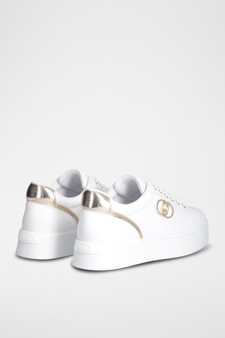 Sneakers plateformes en cuir Pretty - Blanc