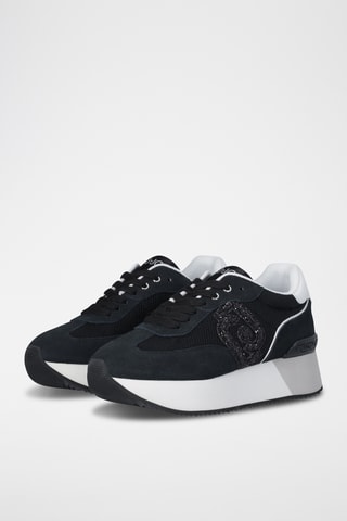 Sneakers plateformes en cuir Dreamy - Noir